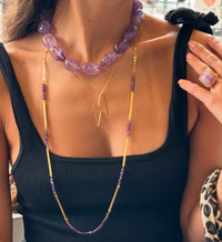 Collar Amatistas Chunky Classic