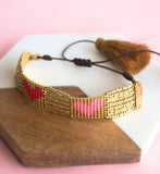 Pulsera corazones líneas
