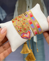 Pulsera doble vuelta cuadros