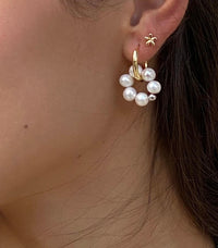 Argollas Rose Aros de Perlas