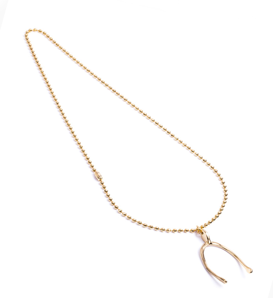 Cadena militar larga facetada 4.5mm dije wishbone jumbo en Aprilis Online